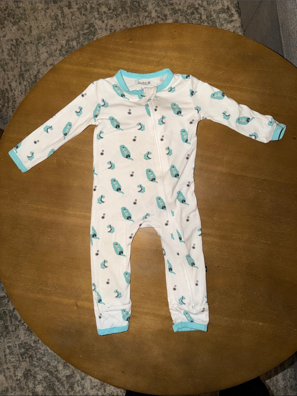 KYTE baby Zippered Romper (6-12M) - Robin Cuddle (limited edition)